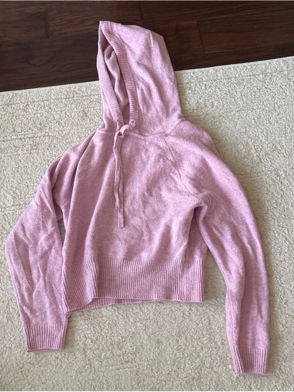 GAP Light Pink Hooded Knit Pullover